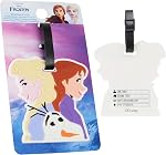 Disney Luggage Tags for Suitcase, Baggage Identification for Travel Name Address (Blue/Pink Stitch)