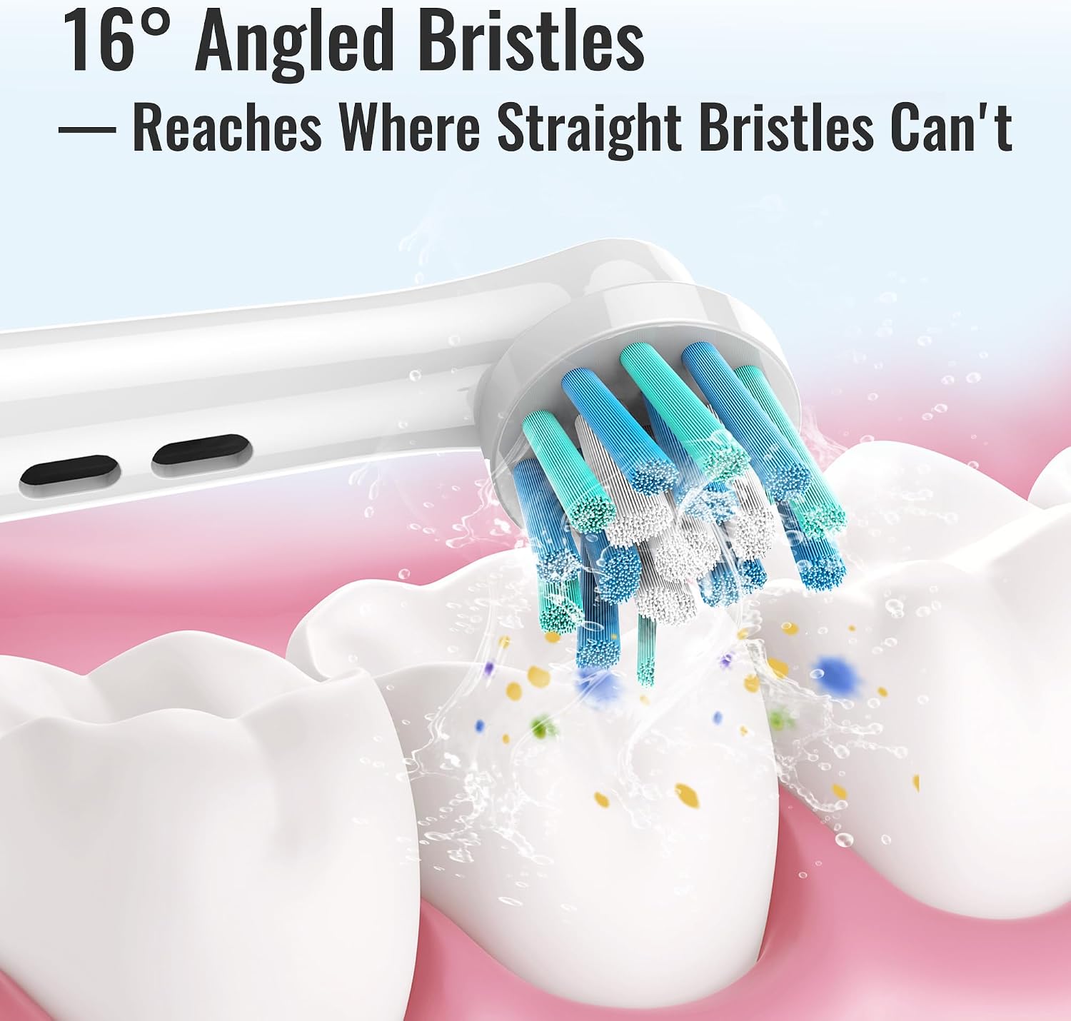 Cross Action Replacement Heads for Oral-B, 360° Angled Bristles image 2