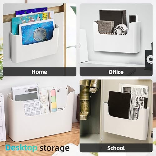 Miniatura 12 de Organizador de archivos colgante para montaje en pared, sin perforación, suministros de correo de oficina, almacenamiento, revista, sobre