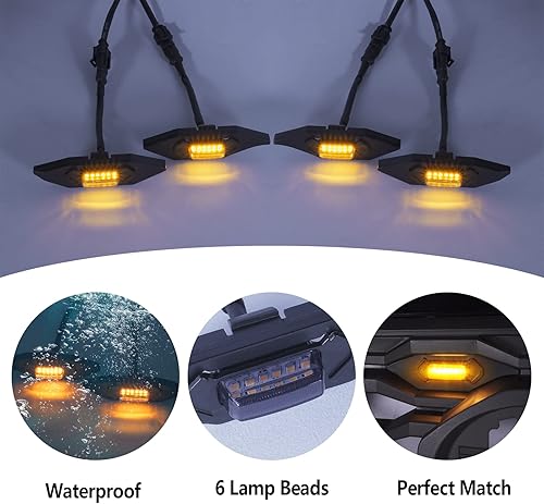 Miniatura 3 de Luces LED para parrilla 2020 2021 2022 2022 2023 Tacoma TRD Off Road y Sport OEM Grill Raptor luces (luces ámbar)