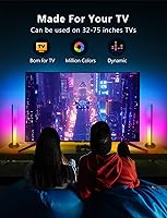 Vista 4 de Barras de luz LED inteligentes, barra de luz RGB, retroiluminación de TV de 14 pulgadas con modos de escena y música, barras de luz inteligentes
