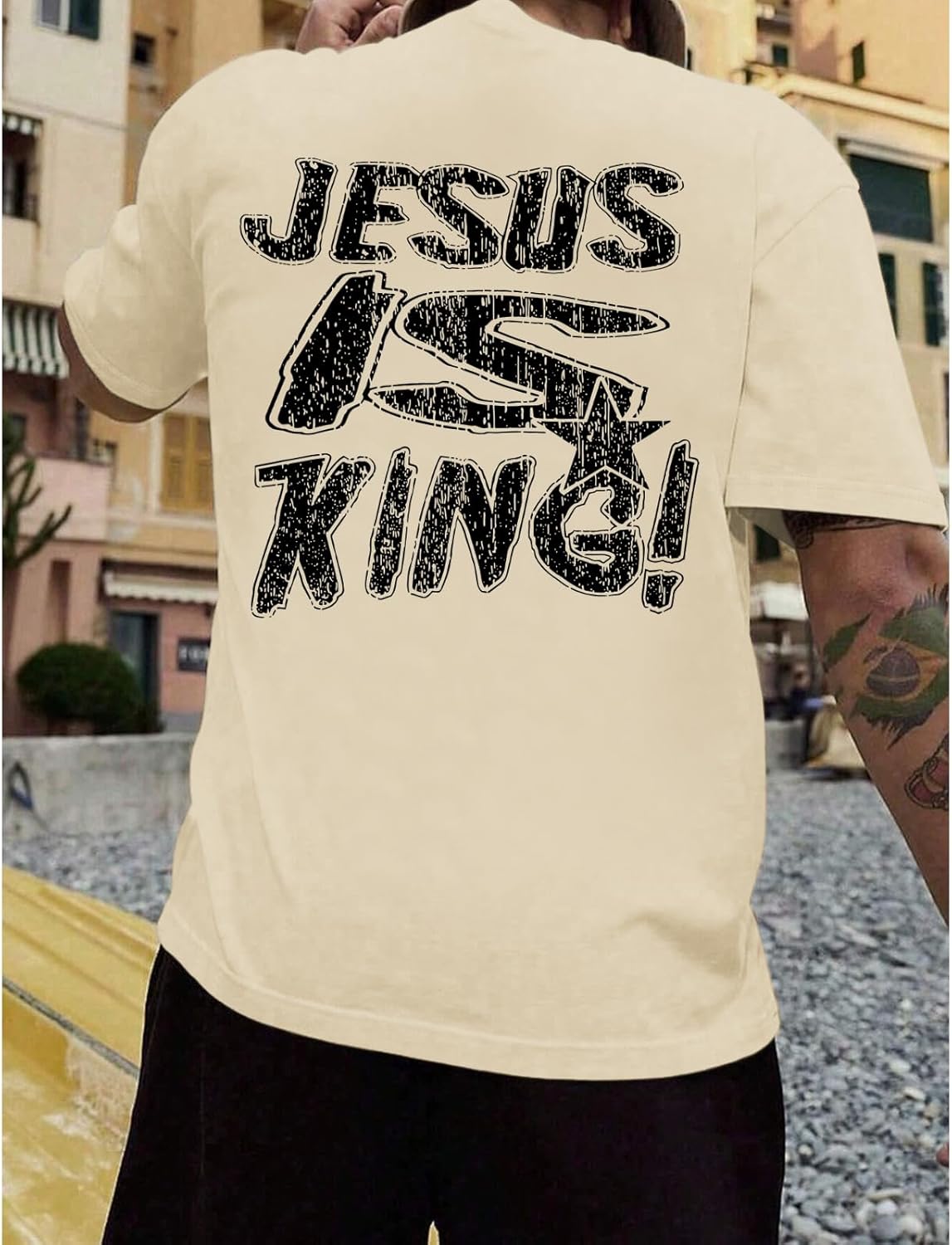 Christian Shirts for Men Jesus is King Tshirt God Faith Inspirational Religious Sayings Tees Funny Bible Verse Tops - Image 5