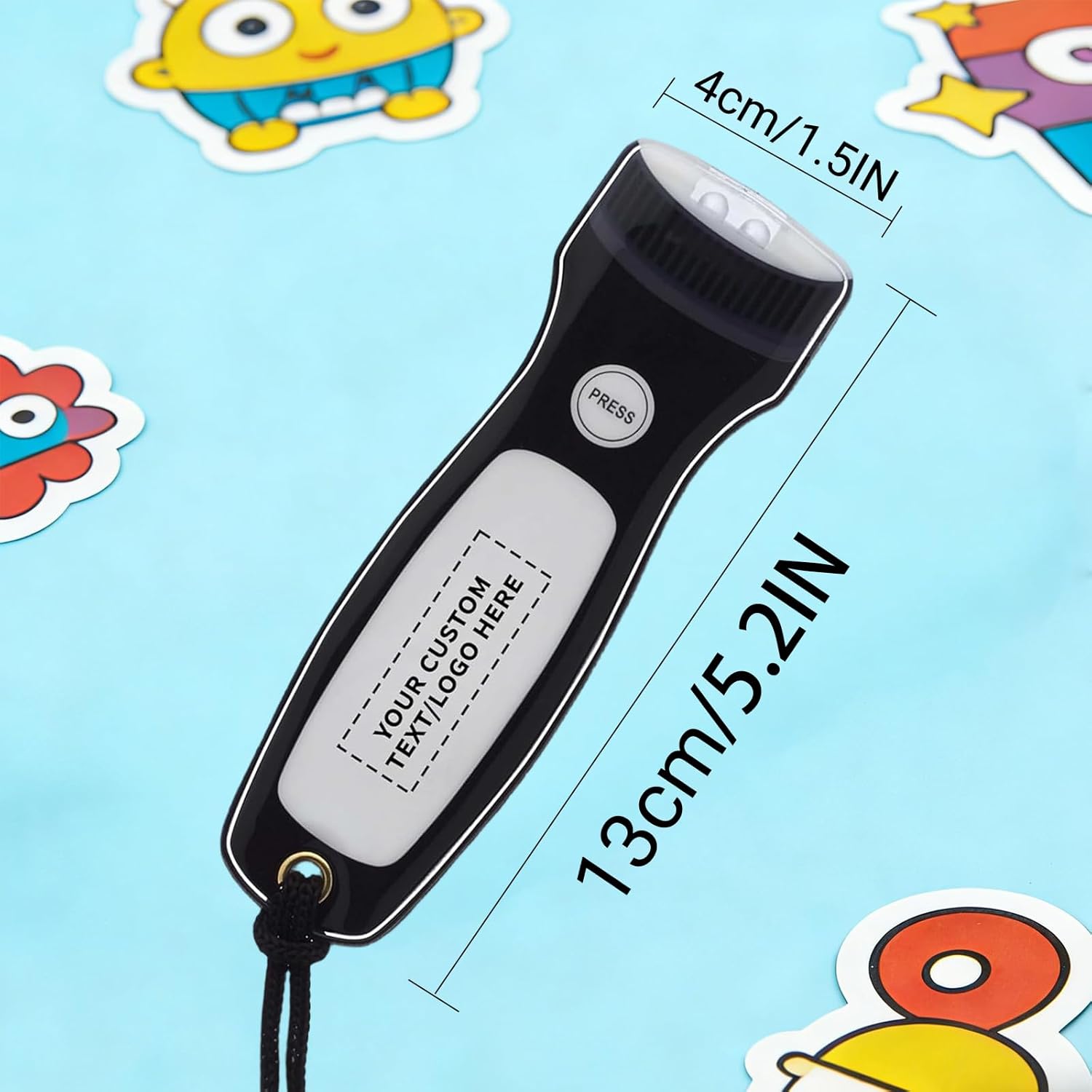 10-100PCS Custom Flat Magnetic Flashlight with Magnetic Back Personalized Small Flashlight with Logo/Text/Image Mini Led Flashlight for Home DIY Corporate Gifts Promotional Giveaways