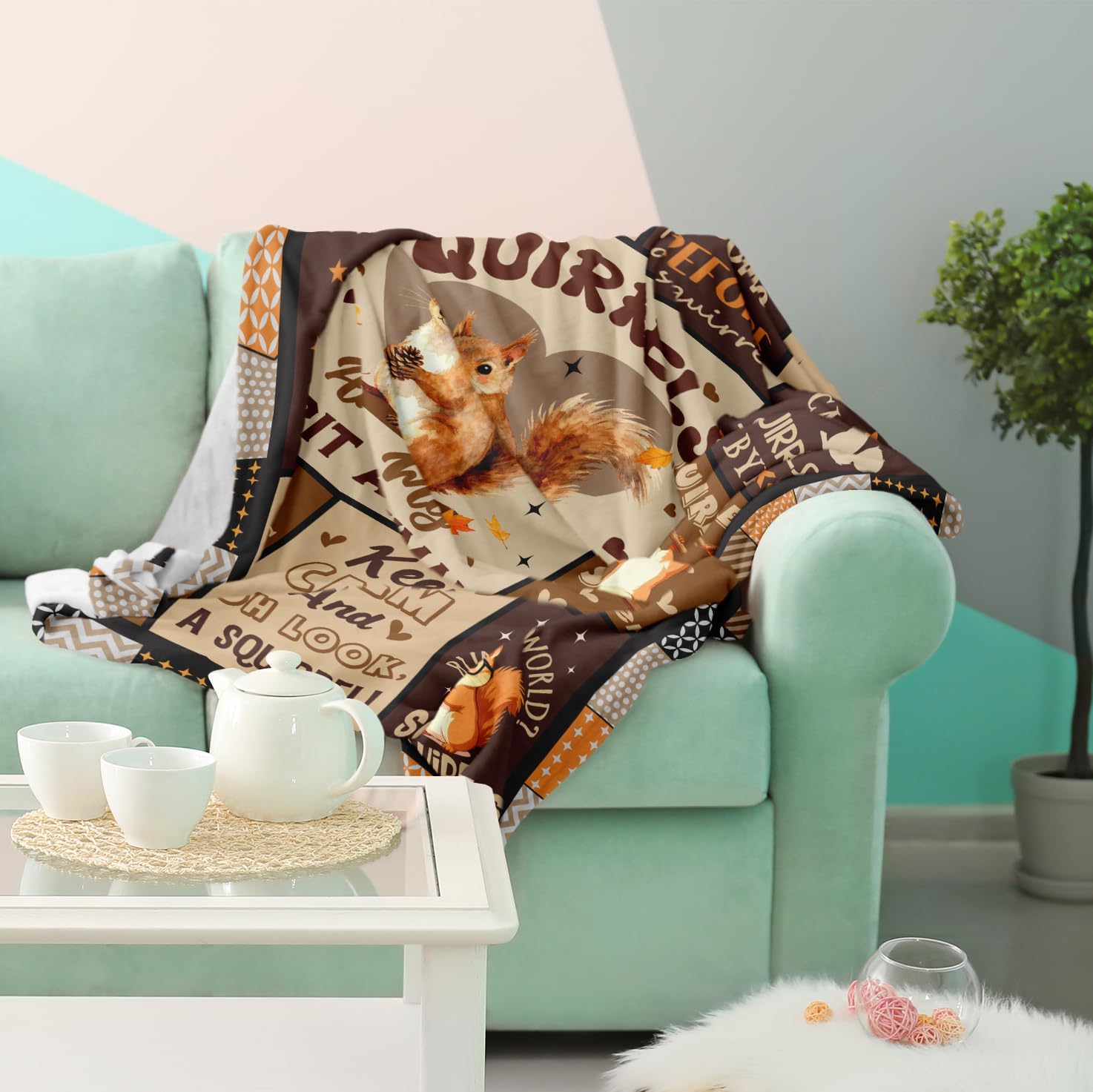 Squirrel Gifts Blanket 50" X 60", Squirrel Lover Gifts for Women/Men, Funny Squirrel Accessories Stuff for Boys/Girls - Image 5