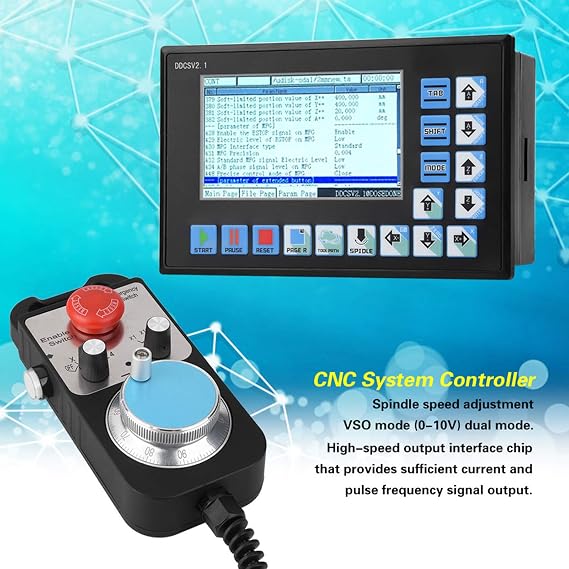TANIQIACA 4 Axis DDCSV2.1 USB CNC System Offline Controller with Handwheel 5V Engraving Machine Control Simultaneous Motor Operation