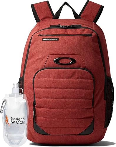 Oakley Mochila Enduro 40 para hombre de 25 L paquete con botella de agua Designer iWear con mosquetón Rojo