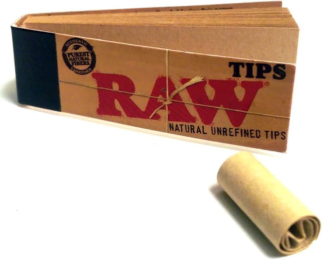 500 Raw Rolling Papers Filter Tips (10 Booklets of 50) Standard Size Vegan
