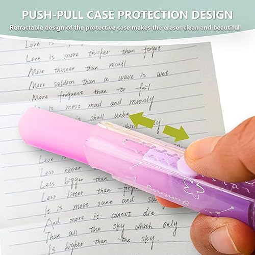 Miniatura 11 de Borrador de lápiz retráctil, lindos borradores, borrador de pata de gato, adecuado para suministros de oficina en casa y escuela, 4