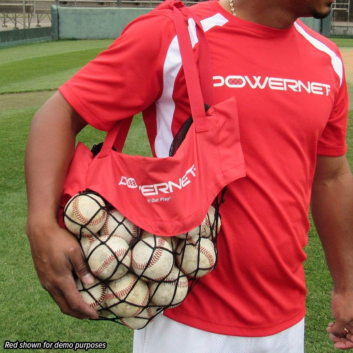PowerNet Baseball Softball German Marquez Zippered Removable Ball Caddy for Batting Practice