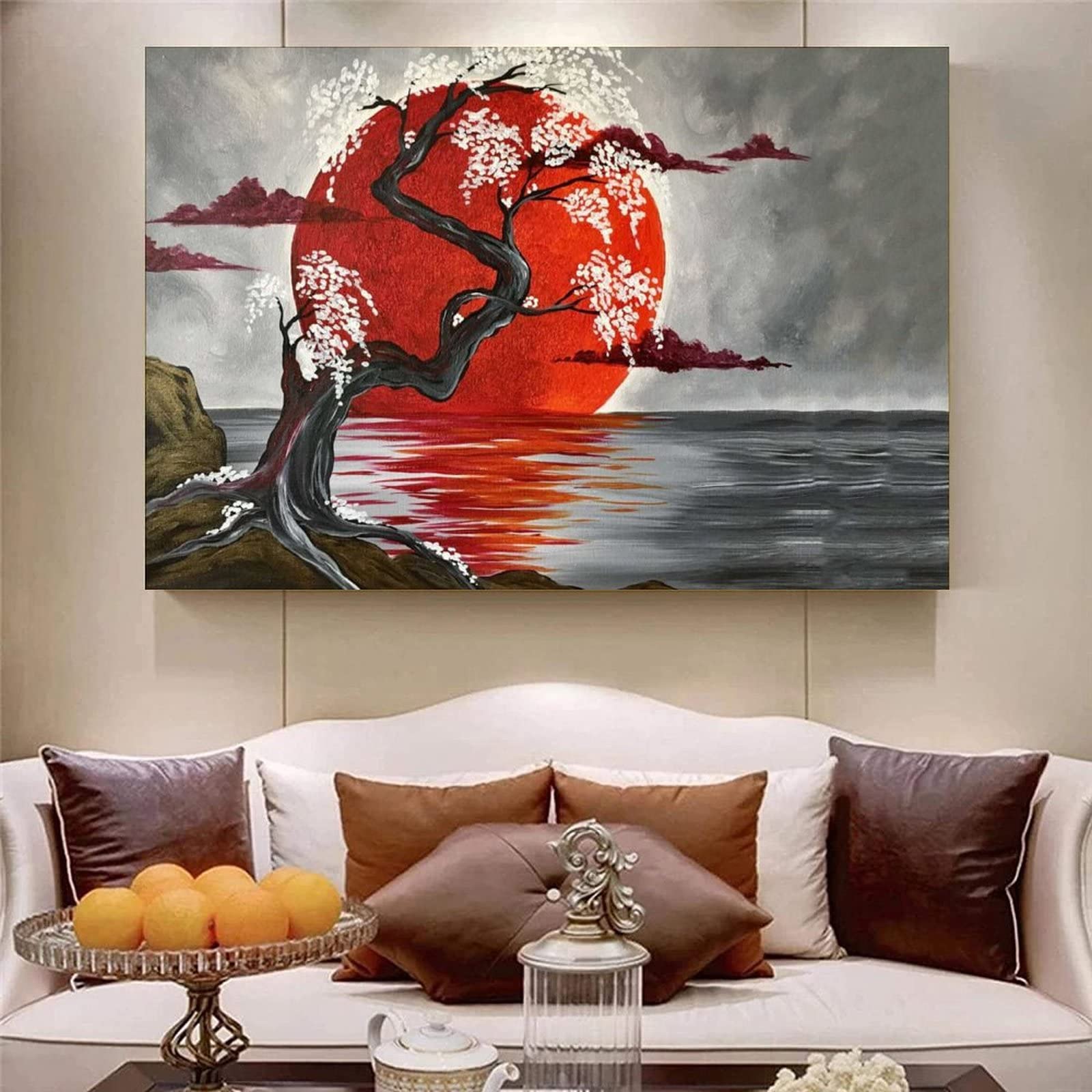 鎮西直秀「八重山暮色」キャンバス4号油彩