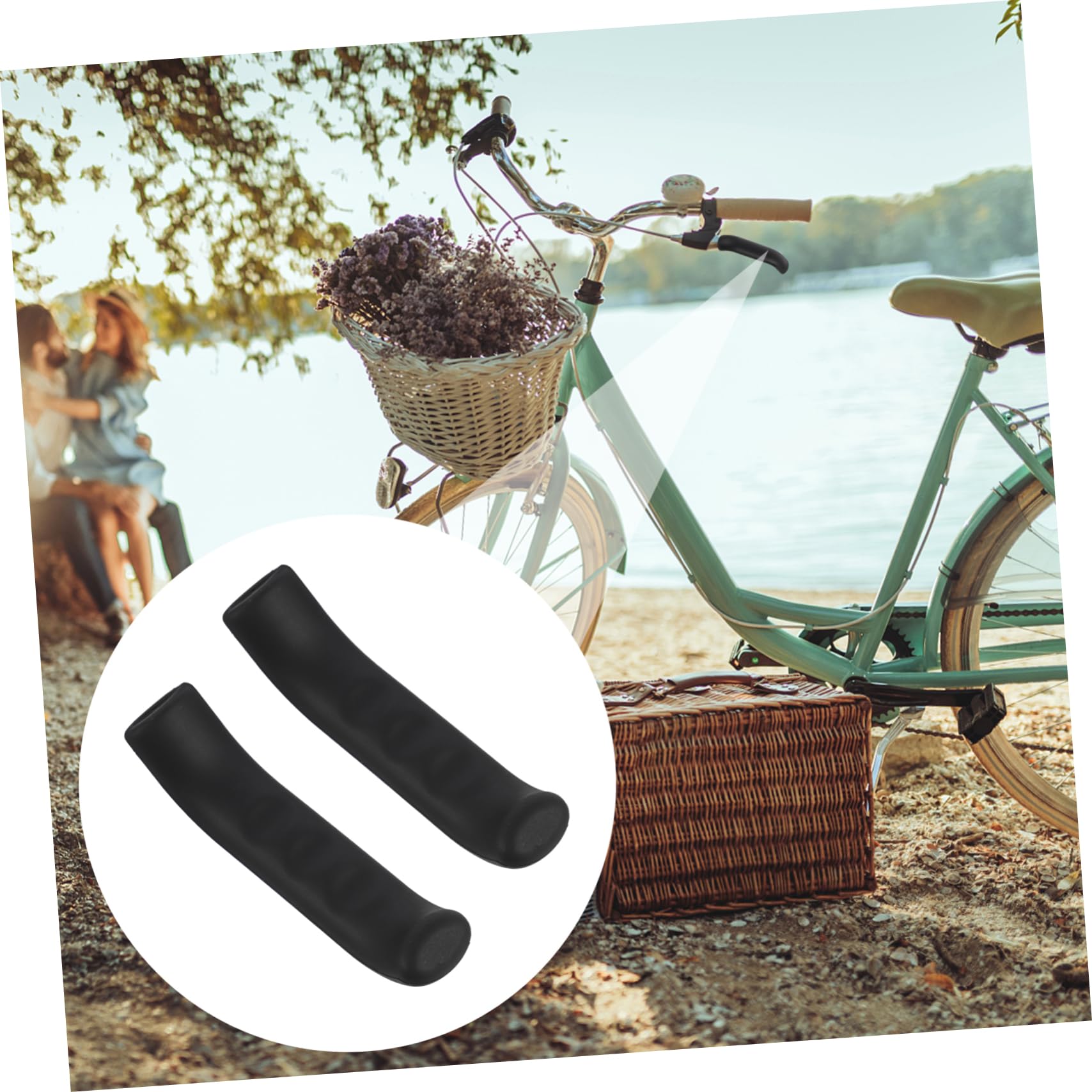 TOYANDONA 3 Ensembles Manchon En Silicone Pour Poignée De Frein Guidon Couvercle De Poignée De Frein Capuchon En Silicone Pour De Parties À Vélo Gel De Silice Noir 6 Paires*3