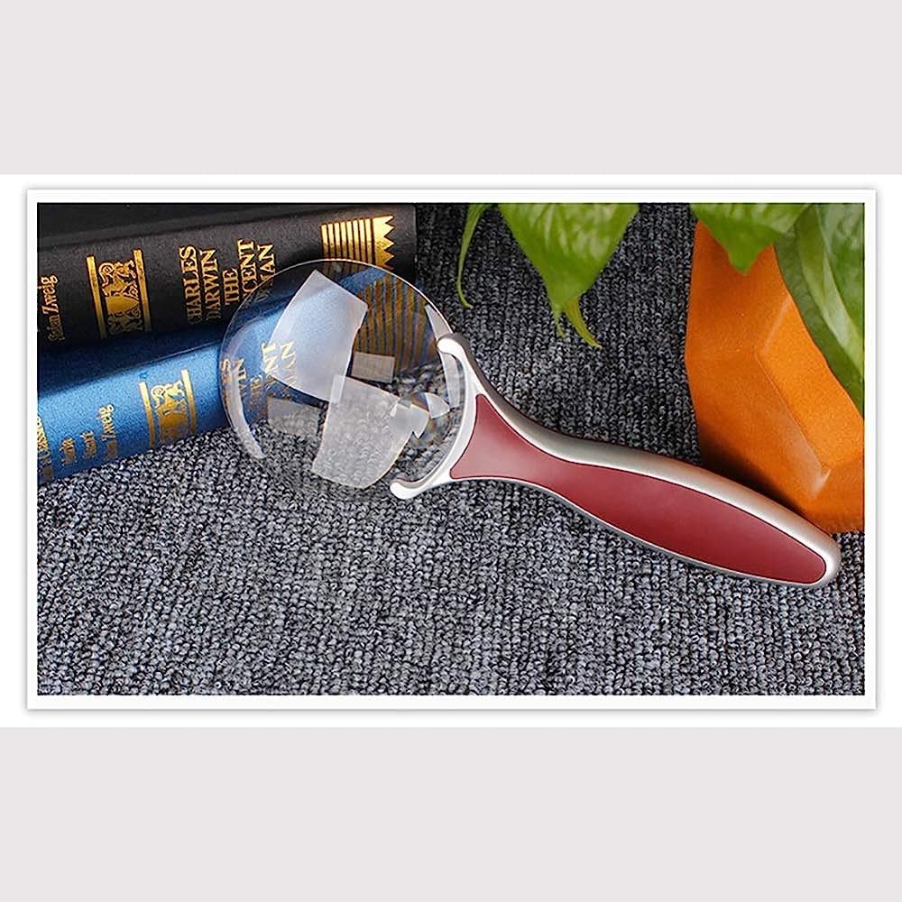 Lente d'Ingrandimento illuminata a LED con ingrandimento 3X 6X, Lente d'Ingrandimento Portatile Leggera, per Lettura, ispezione, Hobby, Lente d'Ingrandimento/Rossa