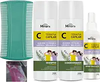 Kit Pente Fino Shampoo Piolho Combate Piolhos e Lêndeas Condicionador Spray Creme De Pentear Sem Enxague M Mari's