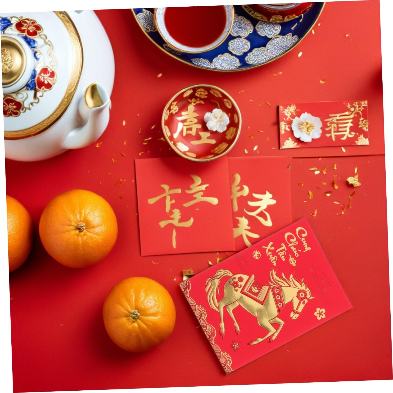 DOITOOL 360 Piezas Sobres Rojos Hongbao Creativos Año del Caballo Papel Festival la Temporada Sobres Rojos para Dinero Boda