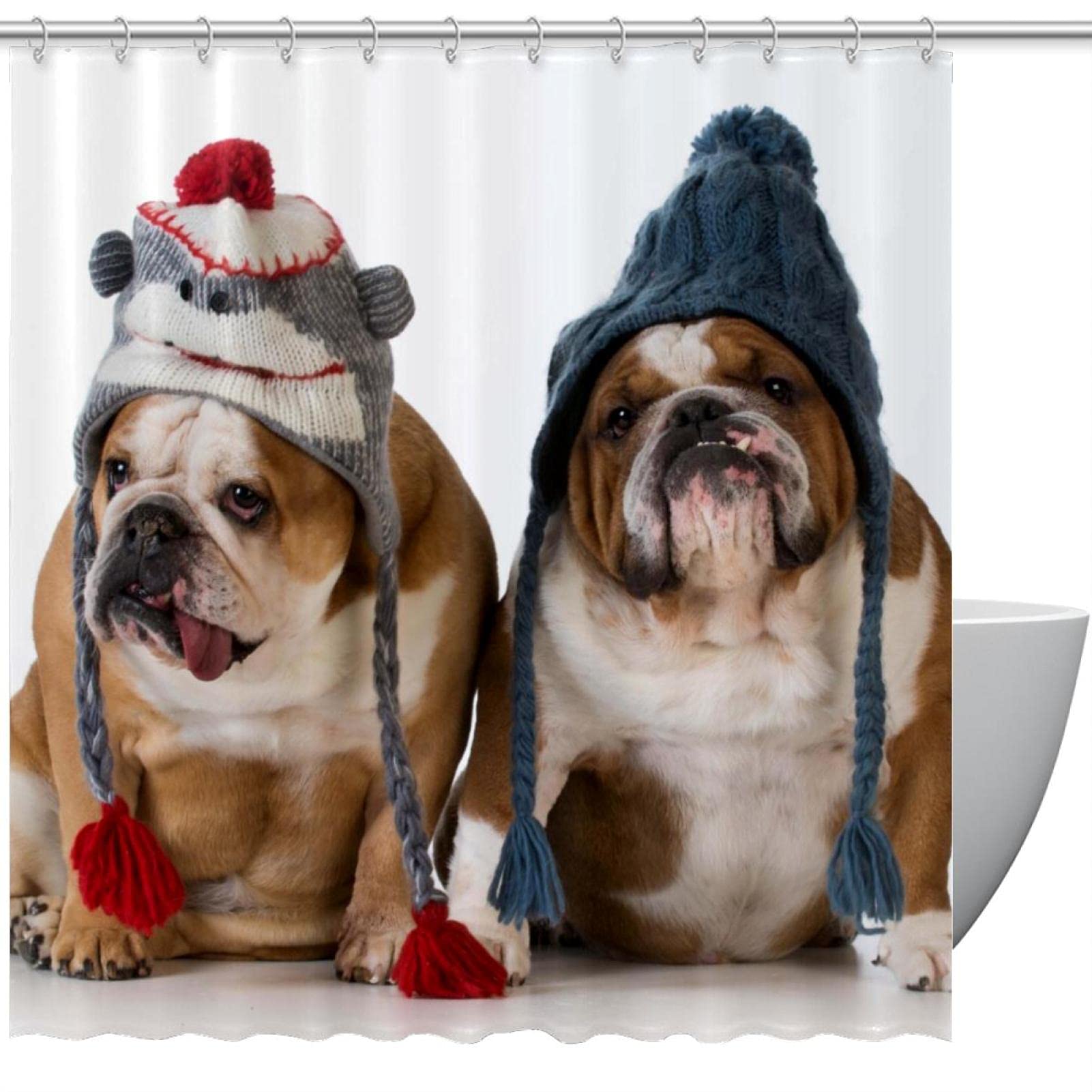 Rideau de douche chien lavable de 183 cm pour éliminer l'humidité et protéger le sol de la douche