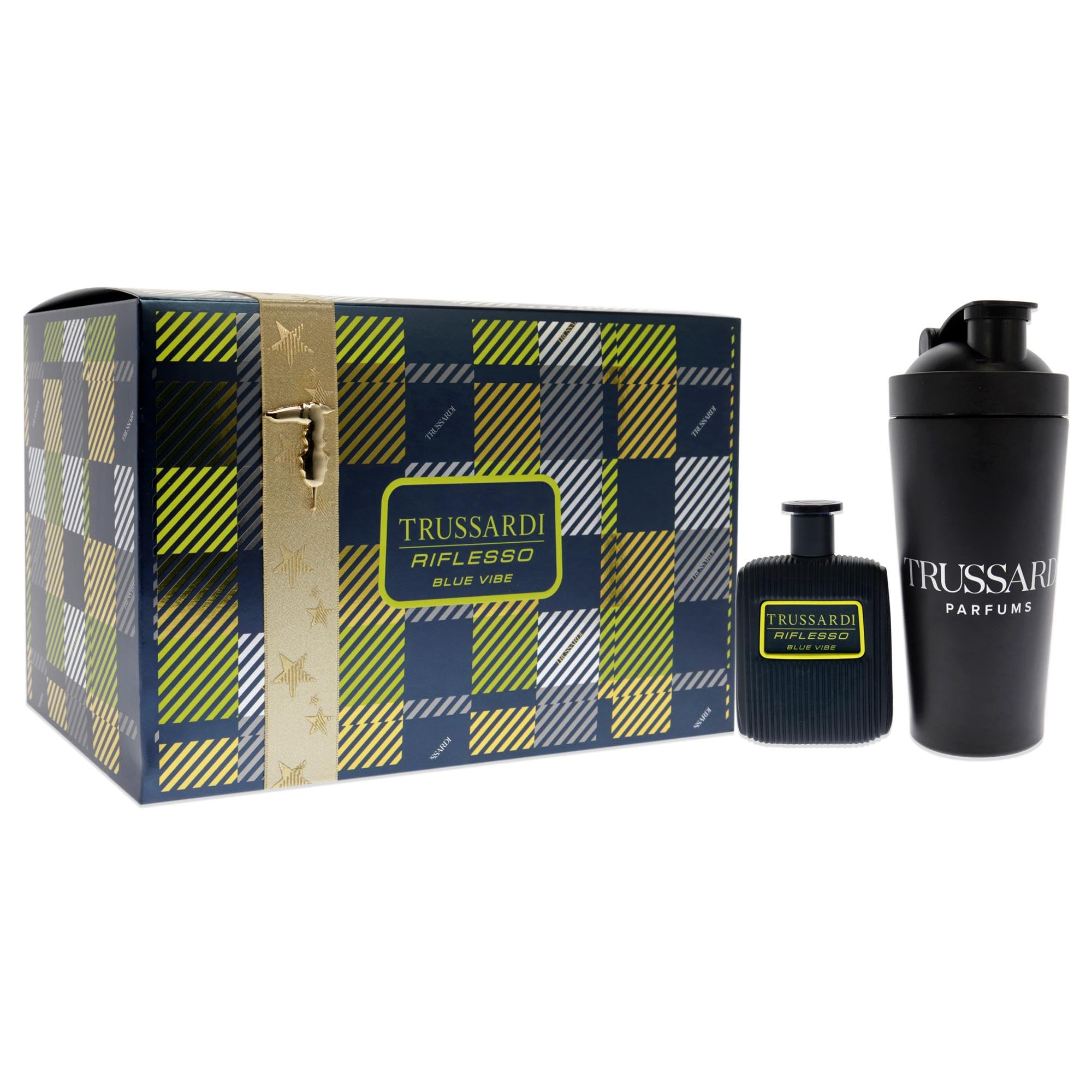 Trussardi Riflesso Blue Vibe For Men 2 Pc Gift Set 3.4 oz EDT Spray, Sport Bottle, 1 item