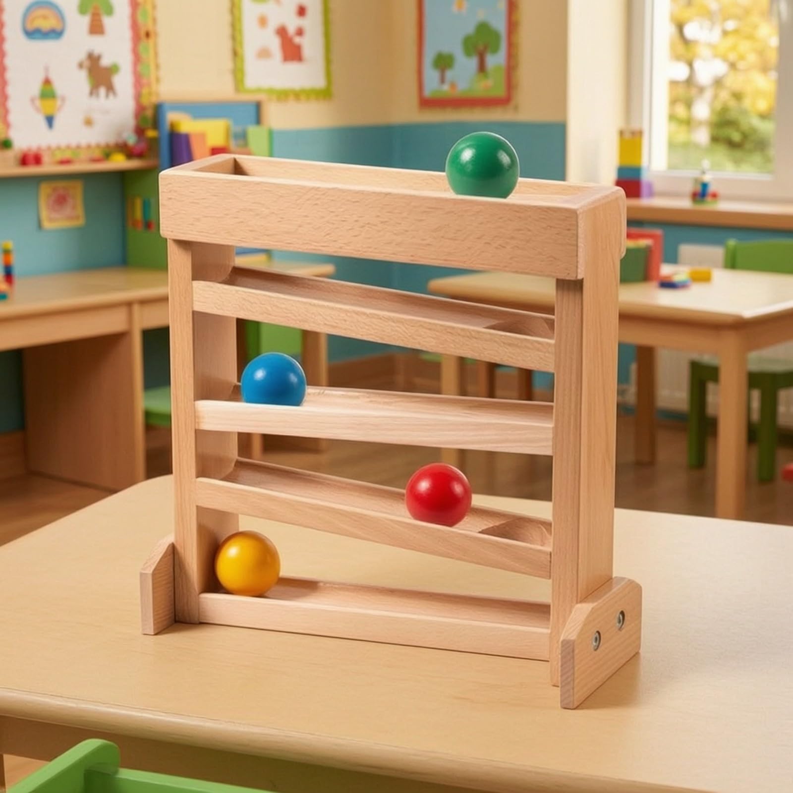 Gioco Didattico con Palline Educativo | Piste Interne Inclinate, Gioco di Tracciamento Visivo, per Asilo