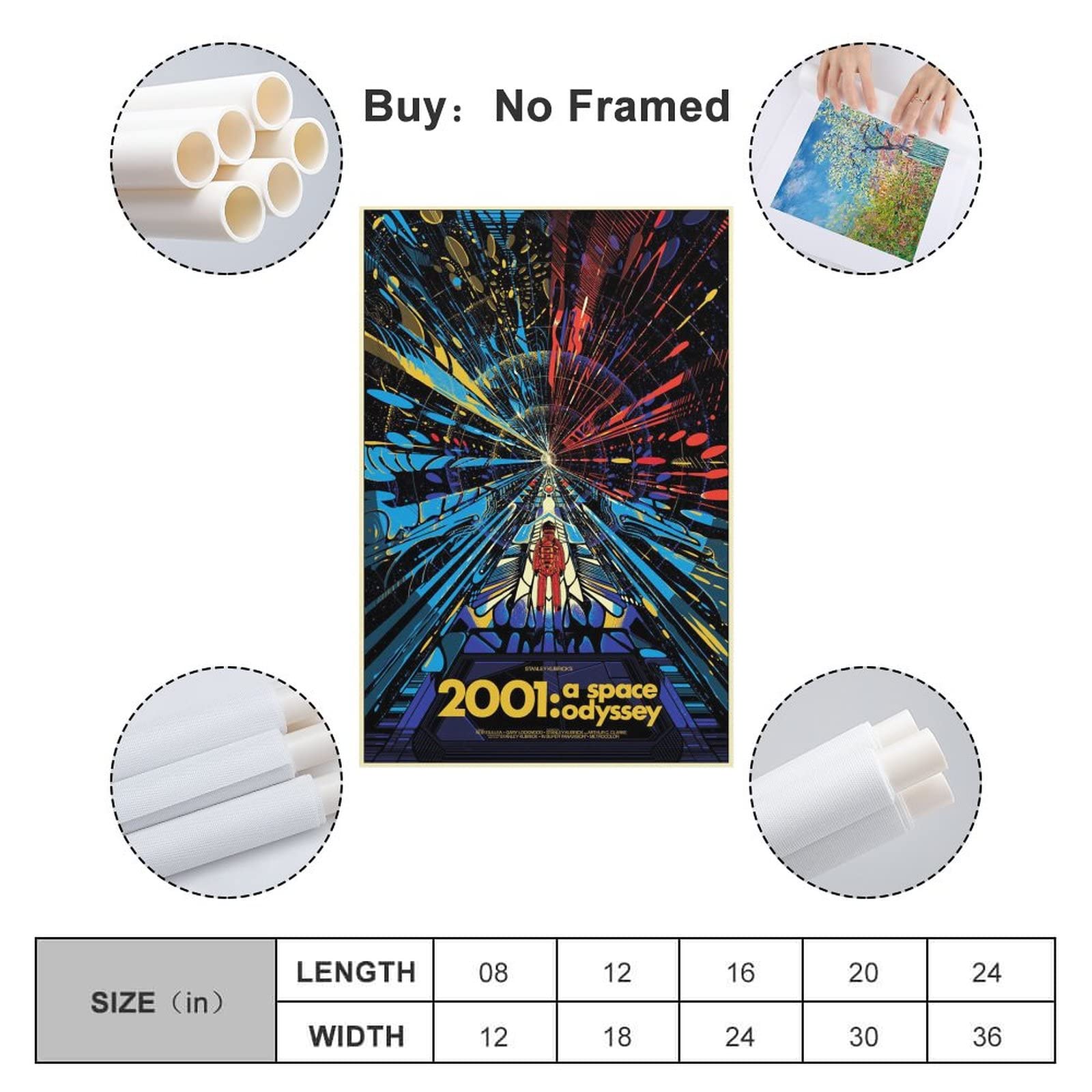 Amazon.co.jp: 2001年：宇宙の旅のSF映画美術の名ポスター オフィス