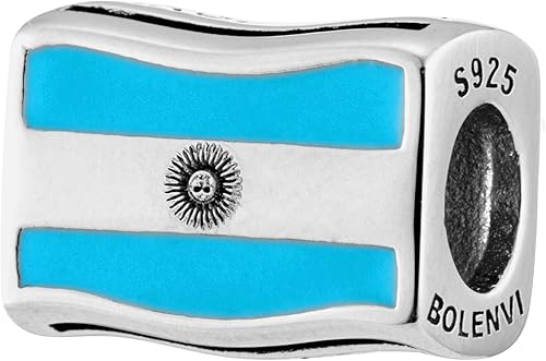 Miniatura 1 de Flags Travel Country - Cuentas de plata de ley 925 para Pandora y pulseras o collares similares