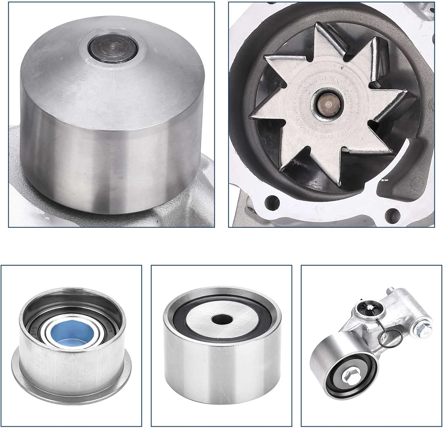 Timing Belt Kit with Water Pump Compatible with 2006-2012 Subaru Forester Legacy Impreza Outback 2.5L EJ253 H4 SOHC 16V Engine Replace TKF-006 TCKWP304A