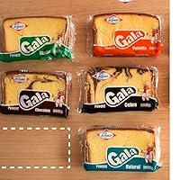 Vista 4 de Ponque Gala Ramo Coco (paquete de 2) Delicioso pastel colombiano en rodajas con sabor a coco mecato colombiano Snack de colombia en línea Bocadillos