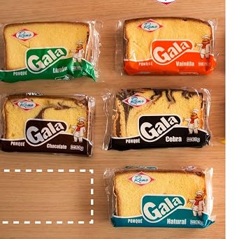 Ponque Gala Ramo Vainilla (2 pack) Colombian delicious sliced snack cake with Vanilla flavor mecato colombiano Snack from colombia online Colombian snacks dulce colombiano Colombian food Colombian Candy