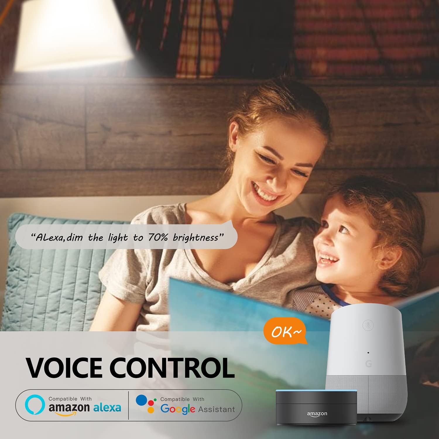 Best Review Zombber Smart Light Bulbs, Music Sync RGB Color Changing Light Bulb A19 7W 60W Equivalent, Multicolor Decorative No Hub Required WiFi LED Bulb, Work with Alexa Google Home Echo for Party Home(2 Pack)