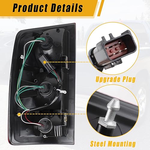 Miniatura 3 de Luz trasera compatible con Dodge Ram 1500 2500 3500 2004 2005 2006 Dodge Ram 1500 2500 3500 - Bombilla y arnés incluidos sustituye a CH2800147