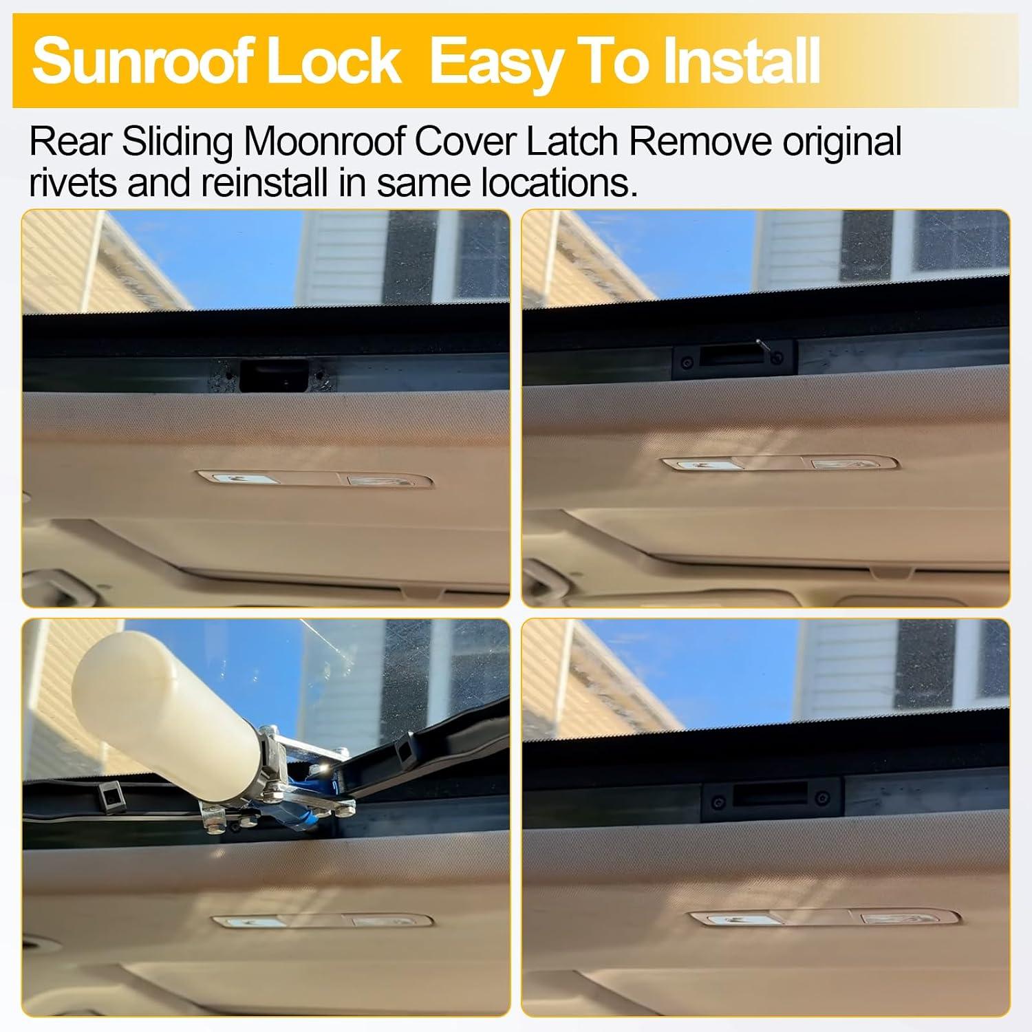 Rear Moonroof Latch Replacement 84900118 for Chevy Traverse, Buick Enclave, GMC Acadia Rear Moonroof Slider Upgrade Sunroof Lock F Retainer (Rev 0)