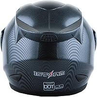 Vista 5 de 1Storm - Casco de cabeza completa para motocicleta, diseño de calavera mecánica HJDJ11