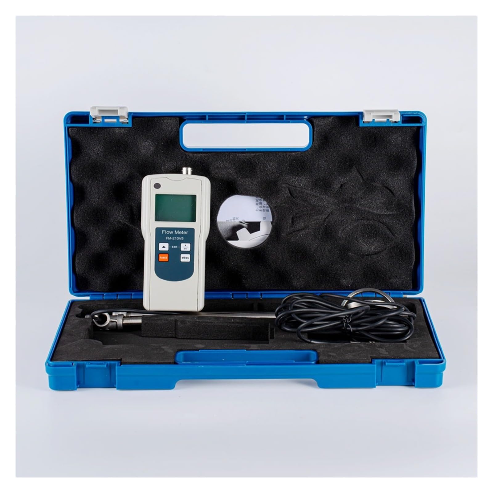 Débitmètre d'eau, Débitmètre à ultrasons Portable, débitmètre d'eau Professionnel FM-210V5, débitmètre de Drainage et d'irrigation des Terres agricoles à Canal Ouvert