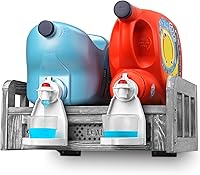 Vista 1 de Besuerte Soporte de detergente líquido de madera, soporte de detergente de montaje en pared para cuarto de lavado, dispensadores de detergente