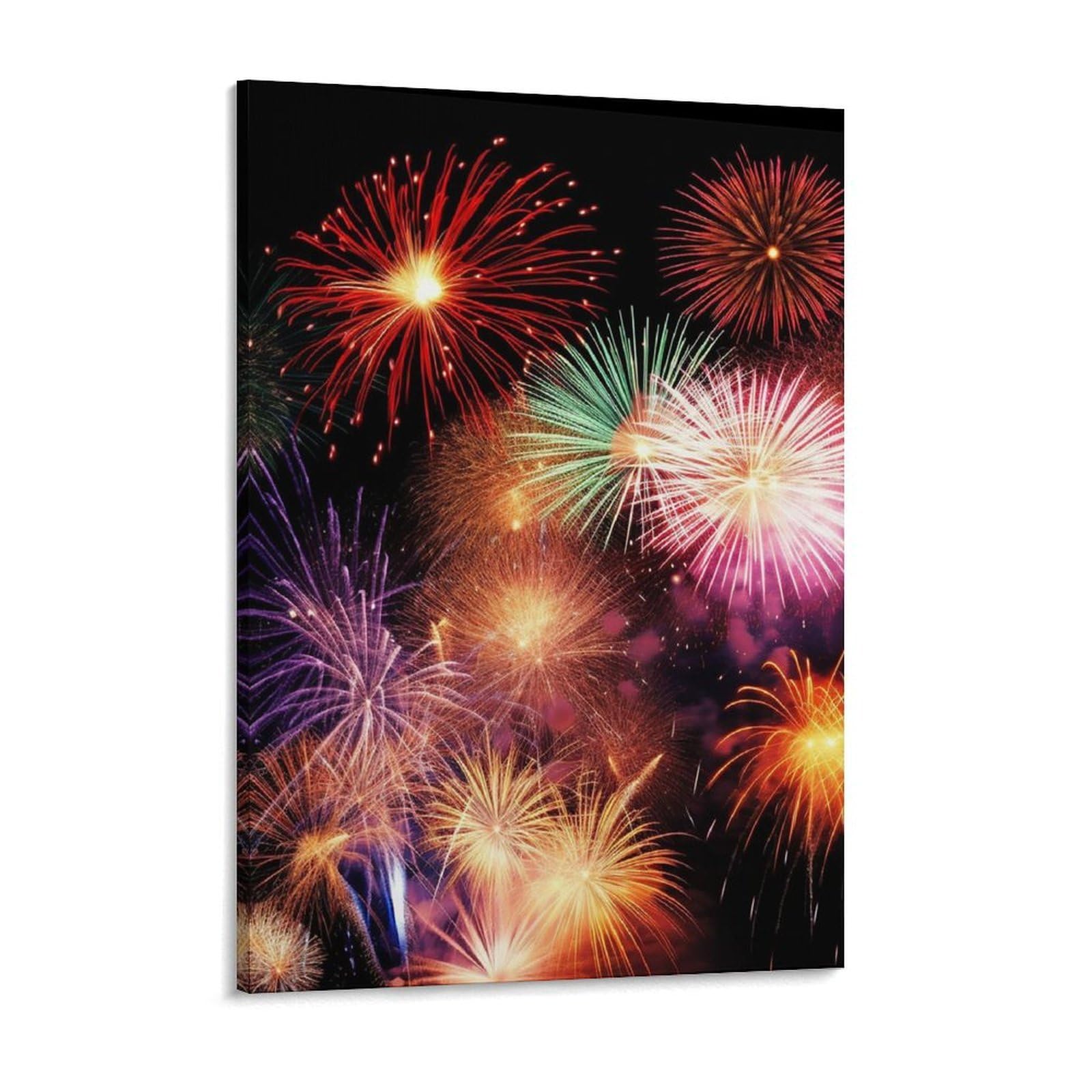 NTVOWPZO Beautiful Fireworks Canvas Wall Art for Bedroom 18x24inch Canvas Prints Artwork for Walls Modern Picture Artwork Painting for Living Room Aesthetic Wall Paintings for Bathroom Kitchen Office