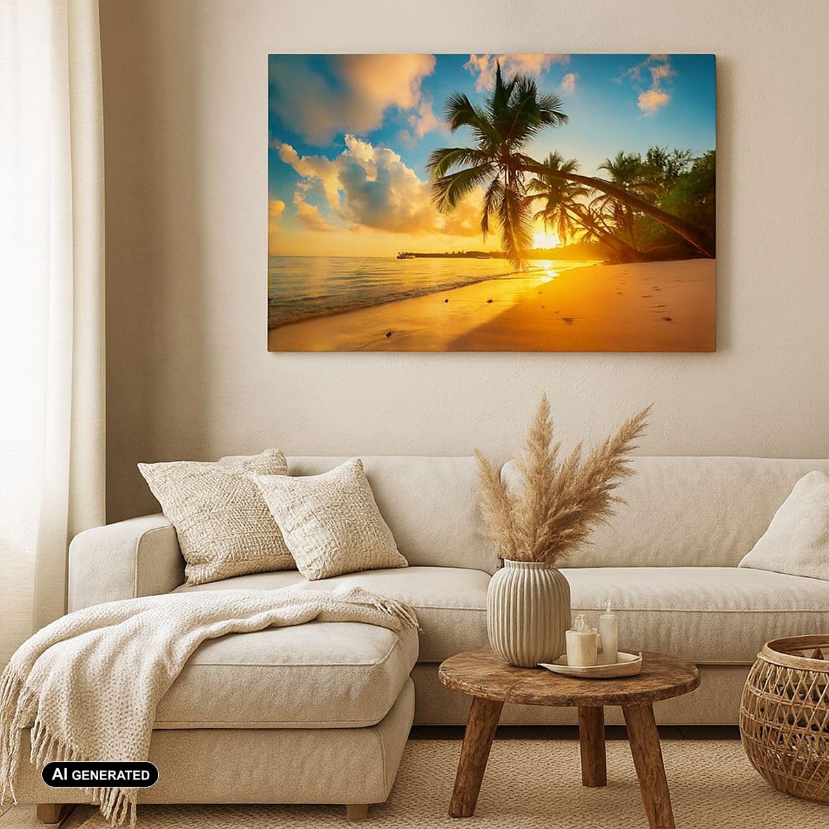 Cuadro sobre Lienzo 70x50cm Moderno Horizontal Paisajes Naturaleza - 3922