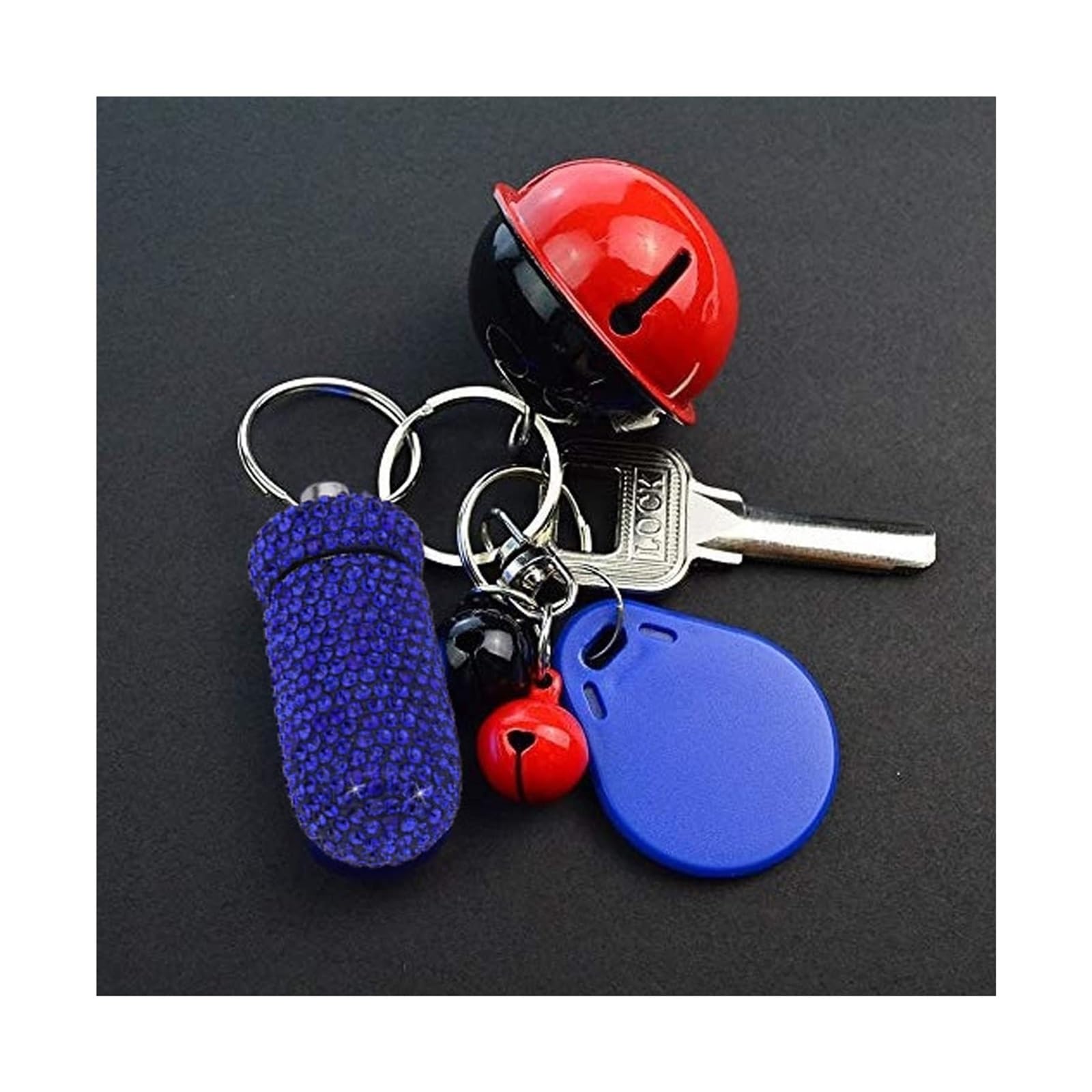 Llavero con estuche for pastillas, pastillero de aleación de aluminio, organizador portátil for tabletas de vitaminas y medicinas, pastillero colgante EDC de metal sin BPA (Size : 8 pcs)