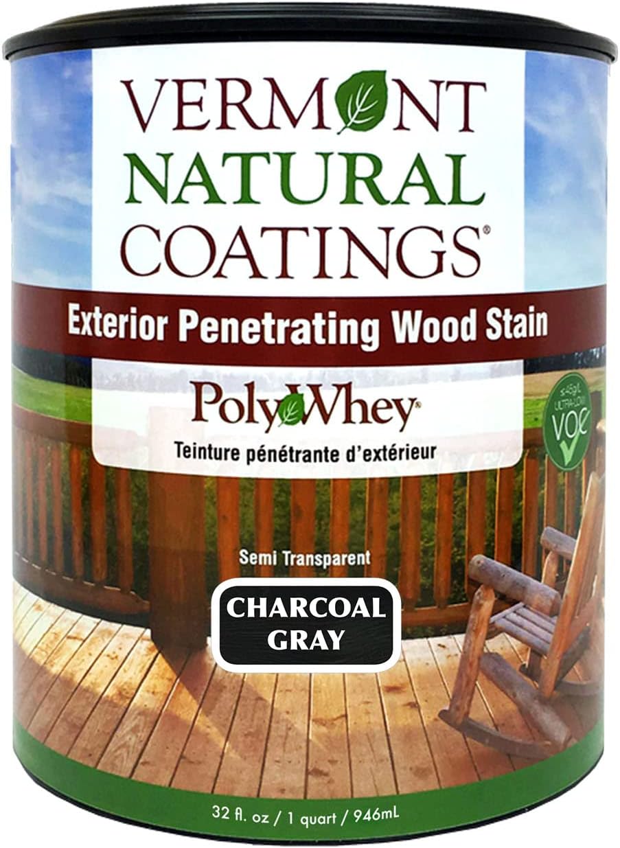 Vermont Natural Coatings PolyWhey Exterior Penetrating Stain - Charcoal Gray - Quart