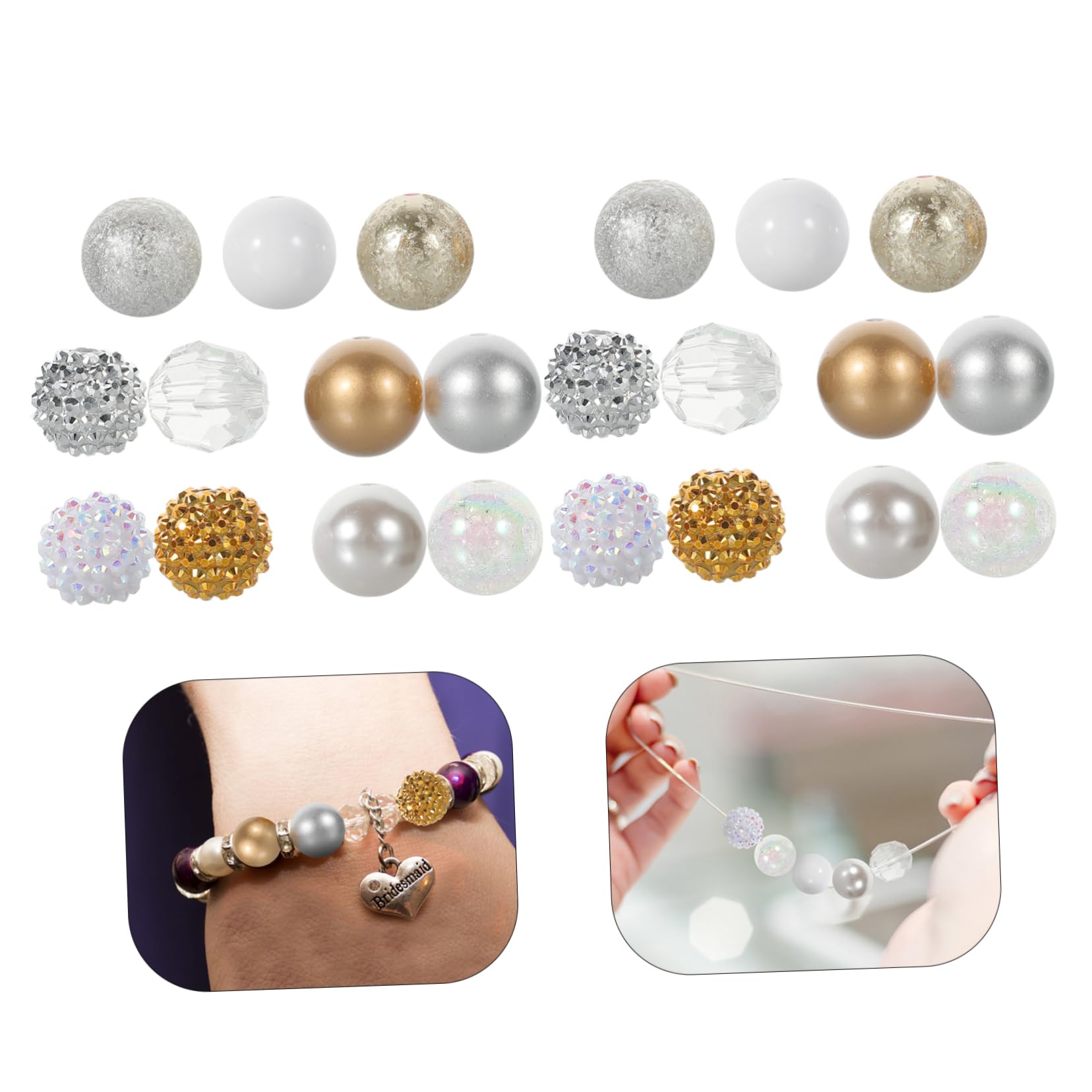 SEWACC 250piezas Abalorios De Acrílico Para Manualidades De Perlas Decorativas Para Creación De Pulseras y Adornos Suaves Bordes Para Compartir y Crear Junto