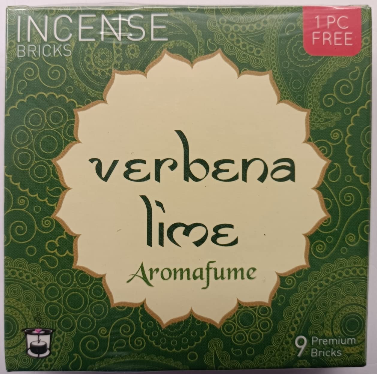 Aromafume Verbena Lime Incense Bricks (1 box = 9 bricks)