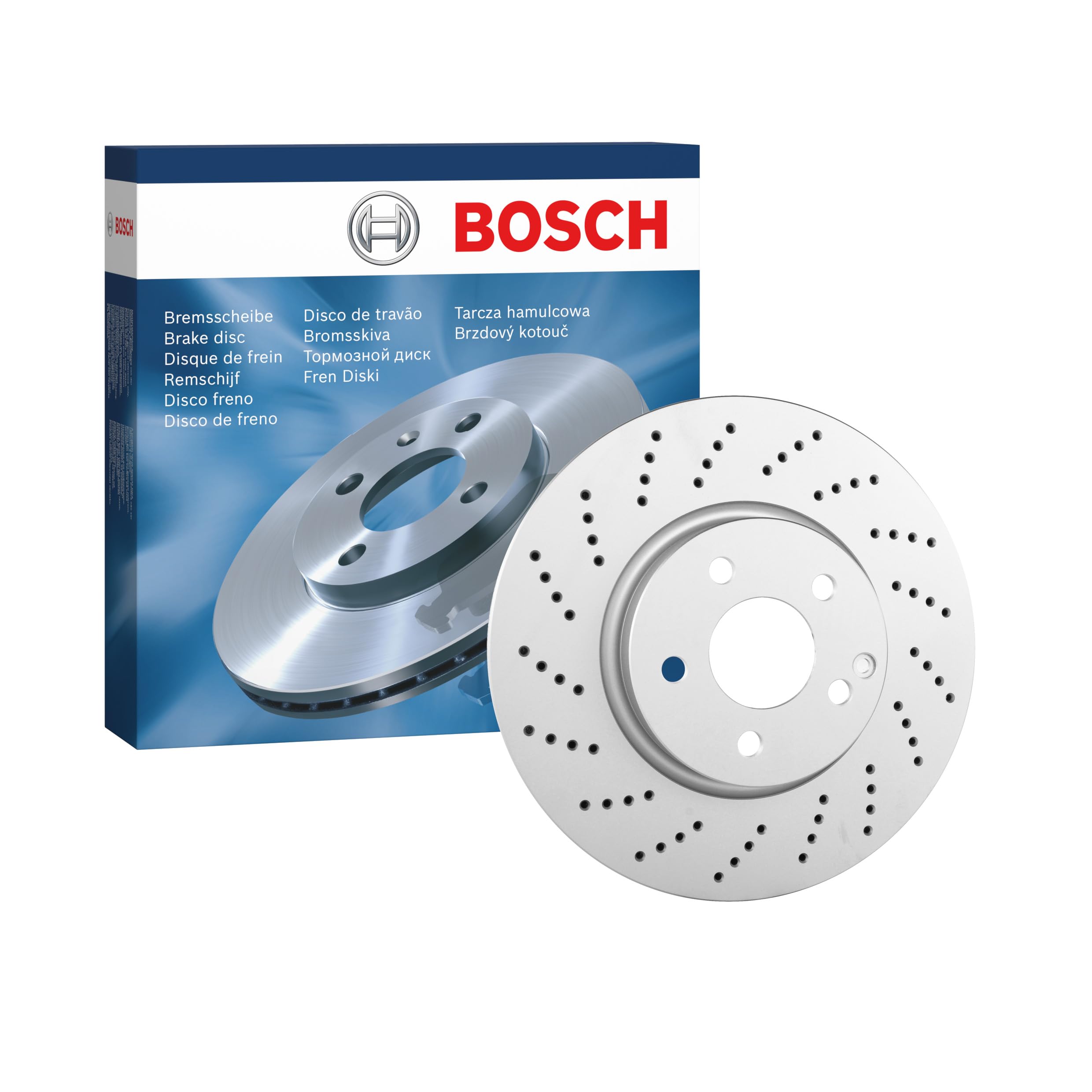 Disco de Freno Bosch BD1302 - Disco Ventilado, Alto Contenido en Carbono, 322 mm – Eje Delantero – Certificado ECE-R90 – Excelente Refrigeración y Reducción de Ruido, Anticorrosión – 1 Unidad
