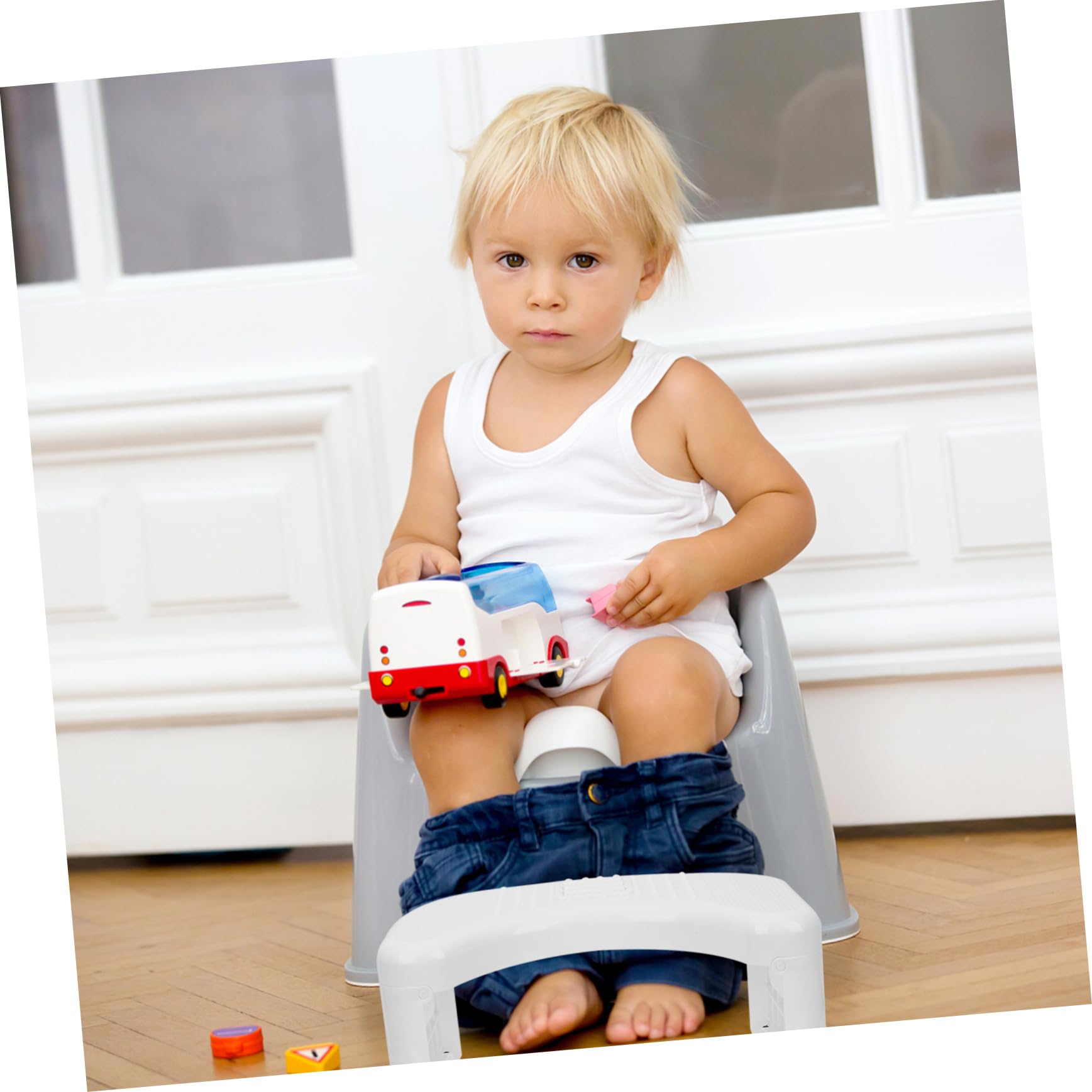 Mikinona Squatting Stool for Boys and Girls Toilet Step for Adults Folding Footstool Modern Design Natural Bowel Movement