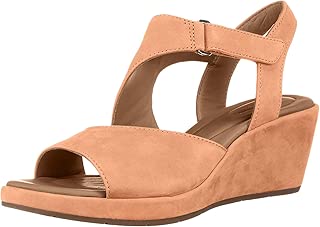 clarks orange wedges