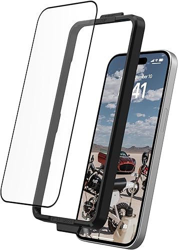 Miniatura 3 de URBAN ARMOR GEAR UAG - Protector de pantalla compatible con iPhone 15 Plus 6.1 pulgadas, vidrio templado doble 9H, ultra transparente, HD,