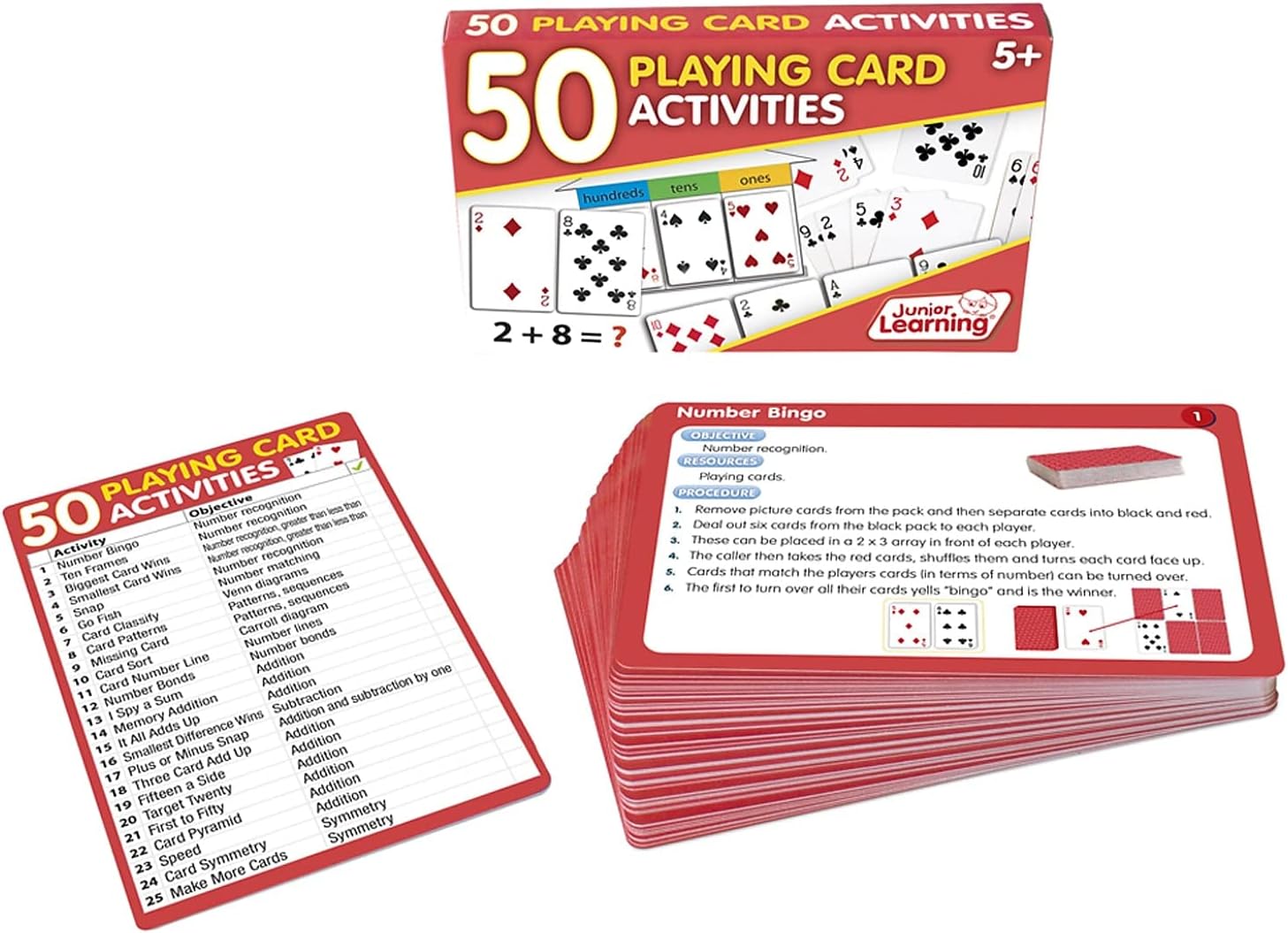 Junior Learning JL341 50 Playing Card Activities, Multi