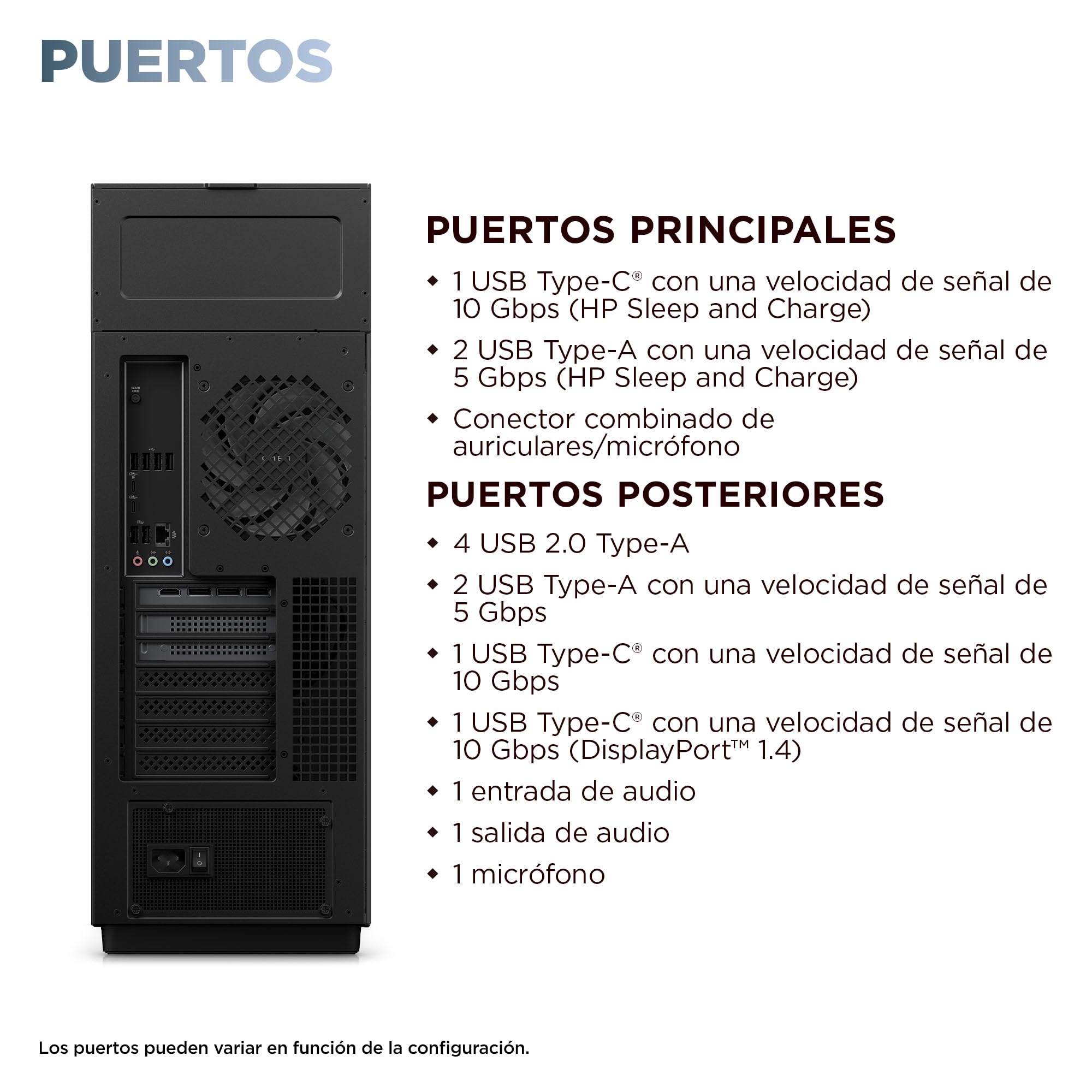 HP Ordenador sobremesa OMEN MAX 45L GT23-0000ns (Procesador AMD Ryzen 9 9900X3D, 64GB DDR5, 2TB SSD, NVIDIA GeForce RTX 5080, Windows 11 Home) Negro