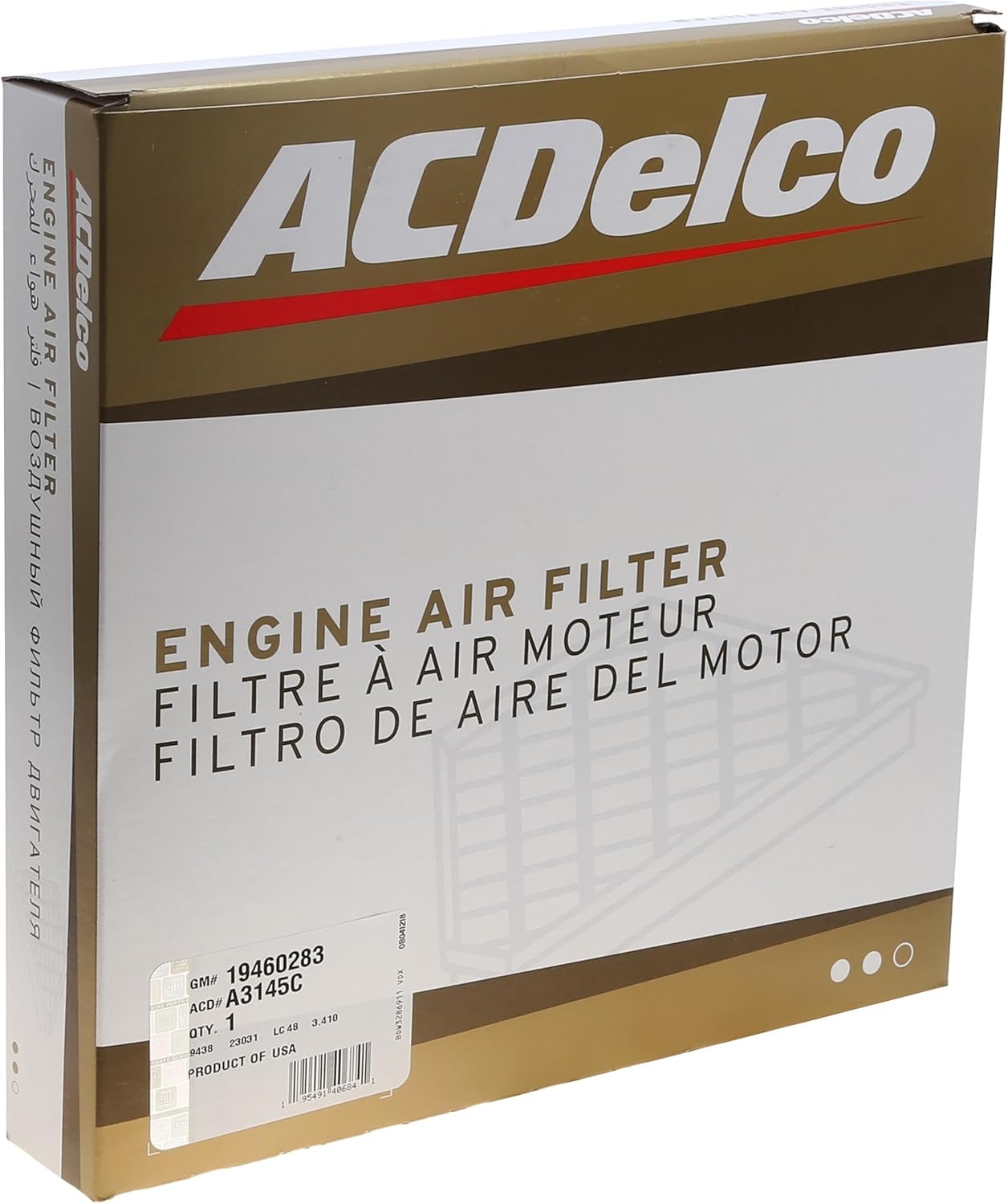 ACDelco GM Original Equipment A3145C (13272720) Air Filter
