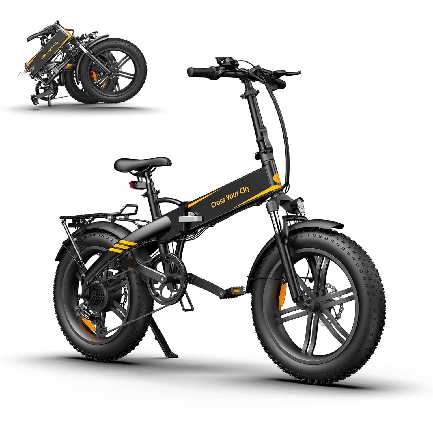 ADO A20FXE Electric Bike in folded and unfolded states