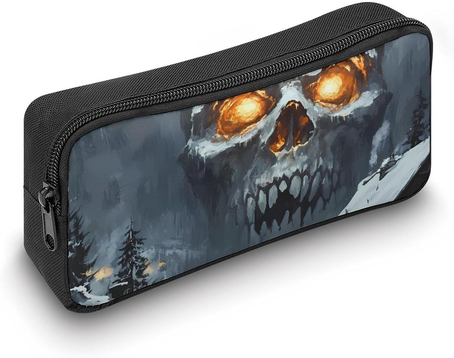 Large Ice Skull Looms over An Old Village Travel Cosmetic Bag Makeup Bag image 4