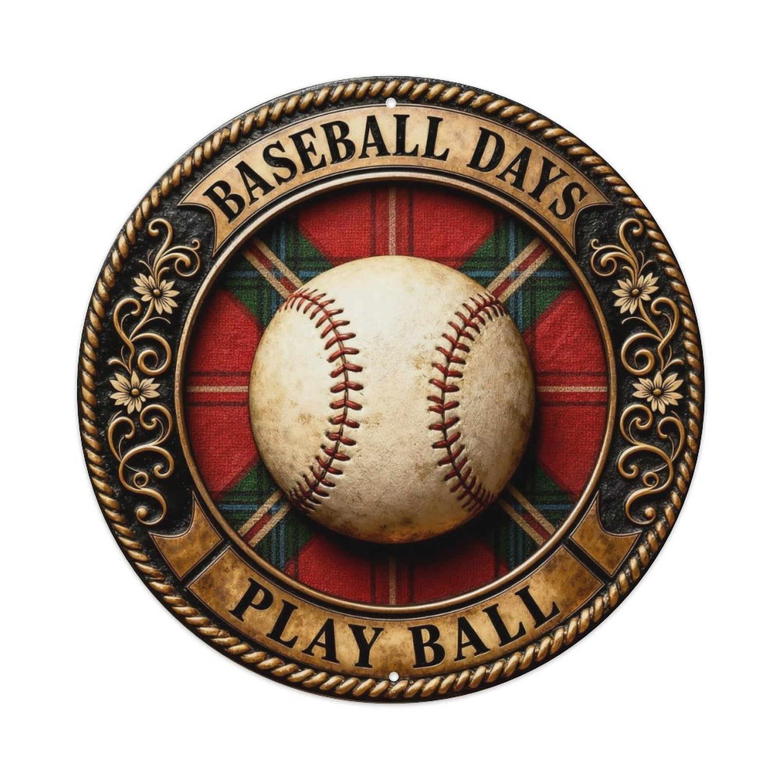 Baseball Days Retro Tin Sign Metal Tin Sign Plaque