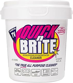 Quick 'n Brite All Purpose Cleaning Paste – Miracle Cleaner for Tough Stains, Biodegradable, Non-Toxic, Pet-Safe, Multi-Surface Stain Remover, Made in USA, 80 Oz