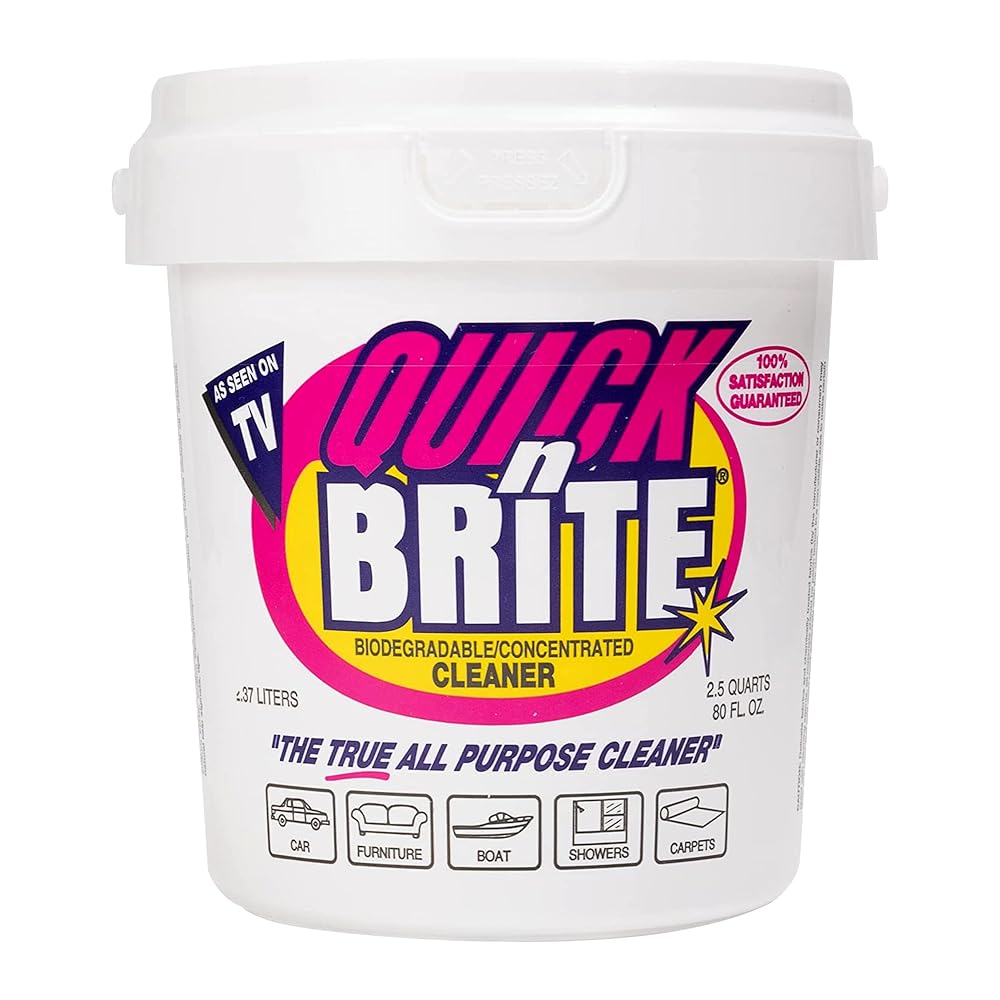Quick \'n Brite All Purpose Cleaning Paste - Miracle Cleaner for Tough Stains, Biodegradable, Non-Toxic, Pet-Safe, Multi-Surface Stain Remover, Made in USA, 80 Oz